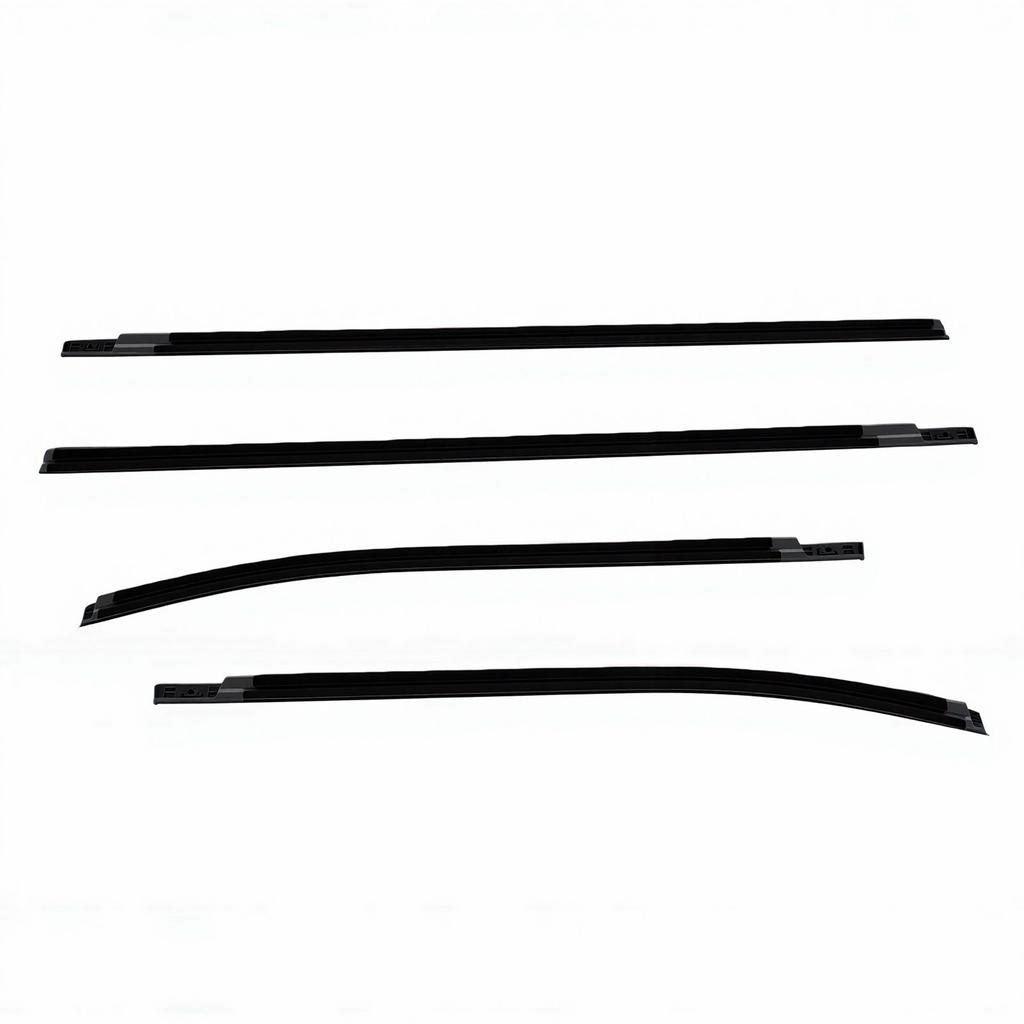 4pcs Door Window Weatherstrip MN117611 Rubber Window Trim Seal Belt Replacement for Mitsubishi L200 2006 2014
