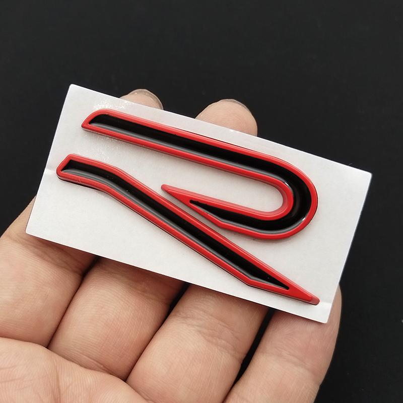 Für VW Volkswagen 2026 Neues 3D Metall R Logo Emblem Autokarosserie Heckklappenaufkleber für VW Volkswagen GTI R Rline Golf Be