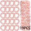 19 PCS Non-Damaging Thin Scrunchies Hair Ties for Women, Multi-Color Mix (Blondes, Brunettes, Redheads) | Minimalist
