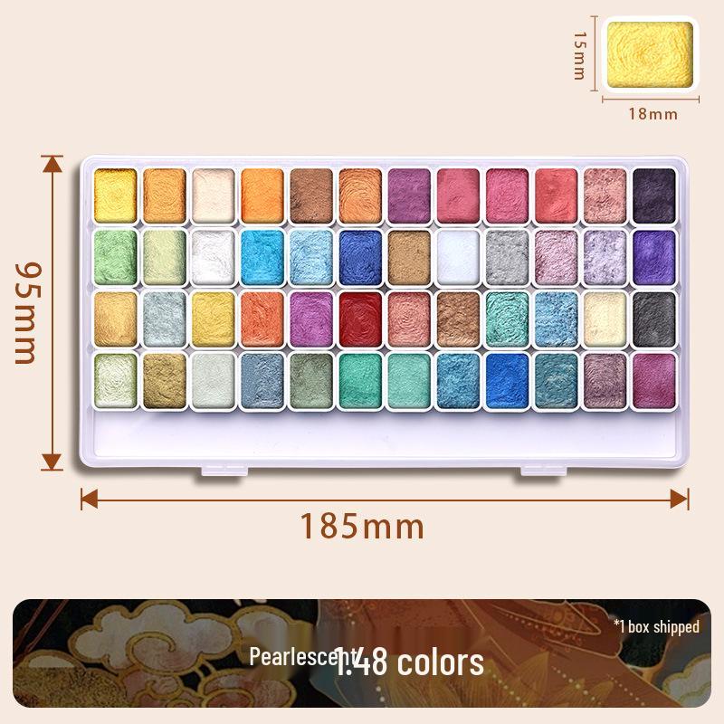 Pearlescent Watercolor Pigment - Color-Changing Gold for Nail Art & Thangka Painting.