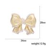Sweet And Cute Bow Pearl Brooch Small Exquisite Internet Celebrity Alloy Electroplated Gold Corsage Suit Accessories