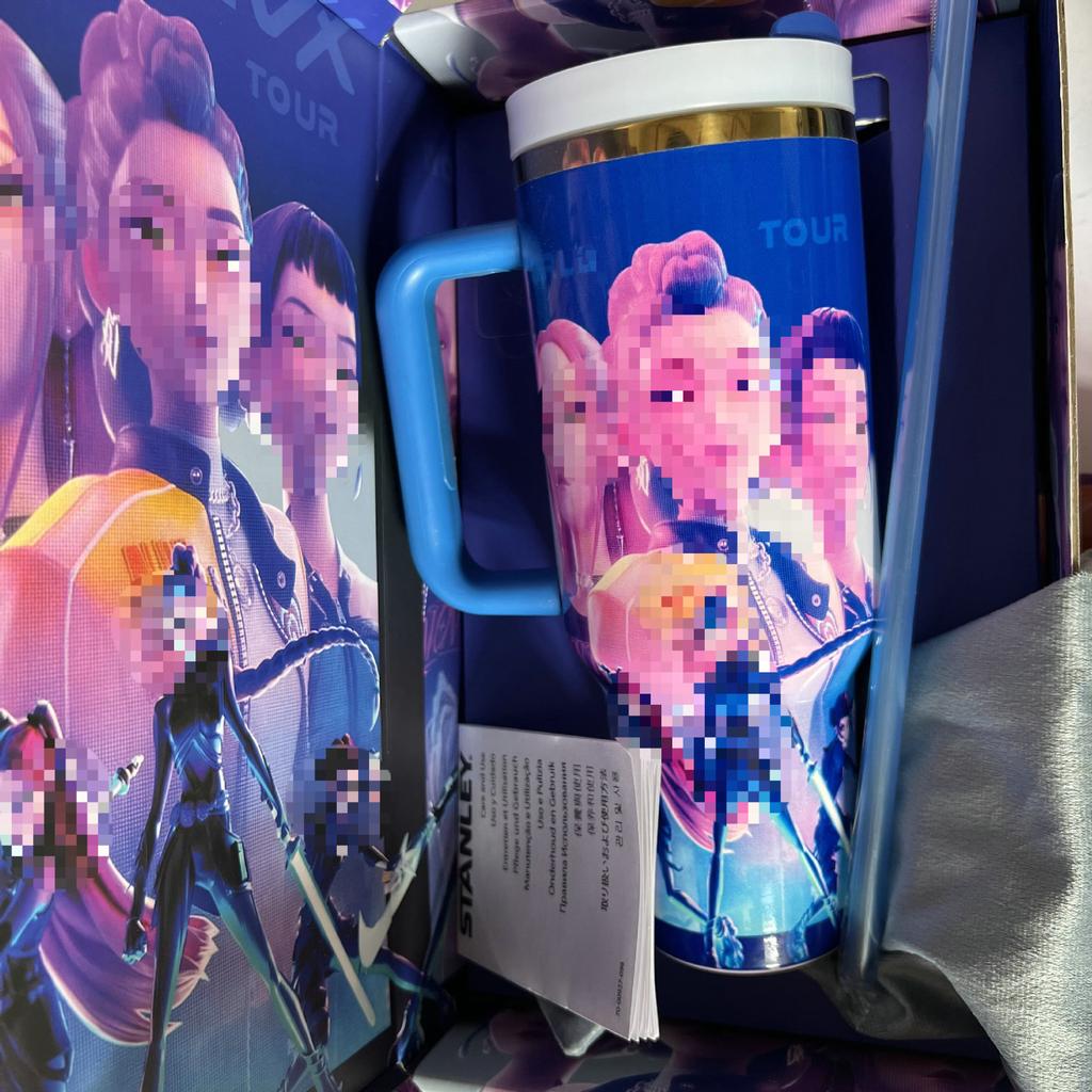 Demon Hunt Group Large Capacity Ice Cup Stainless Steel Handle Anime Thermos Cup