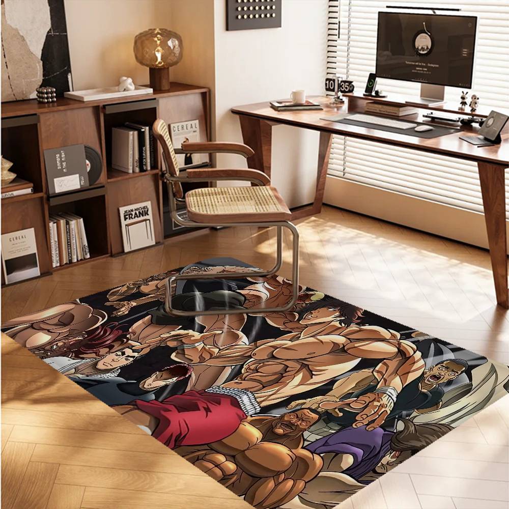 Baki Hanma Yujiro Manga Kitchen Mat Nordic Style Bedroom Living Room Doormat Home Balcony Anti-Slip Welcome Rug