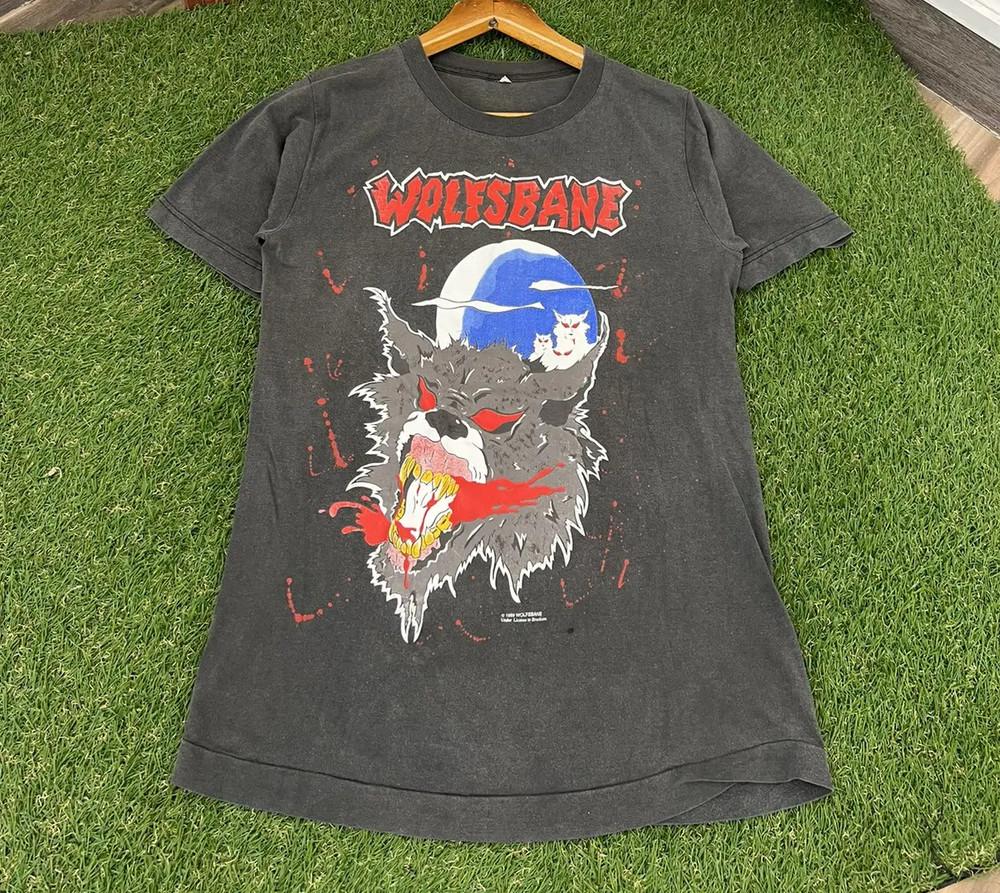 Wolfsbane Band Музыка для влюбленных Черная футболка Хлопок Полный размер Vk50 XL