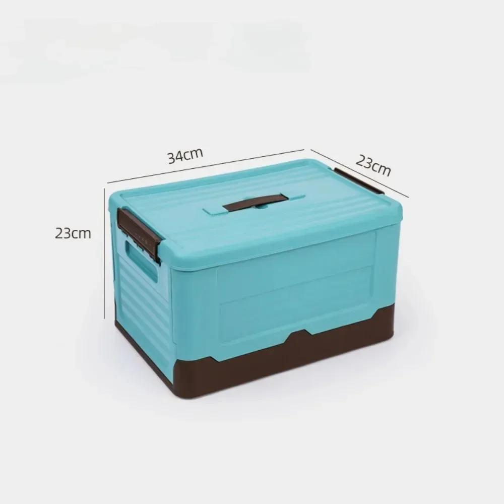 Multifunction Storage Box Sundries Storages Large Capacity Plastic Storages Supplies Organizer With Lid Space-Saving Folding Box