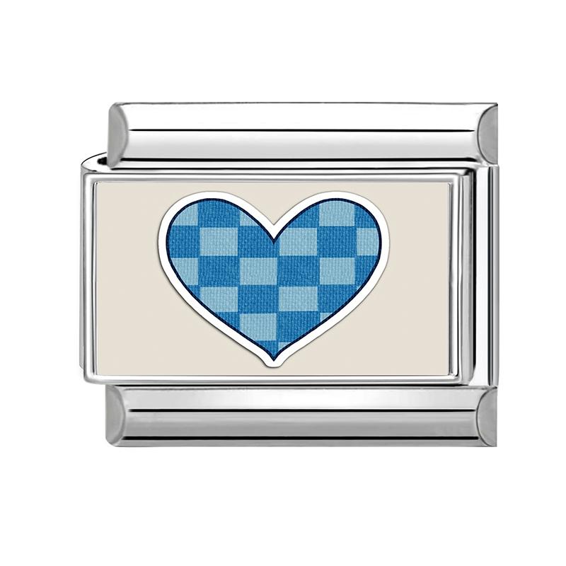 New Blue Pretty Scenery Butterfly Heart Flower Cat Moon Italian Charm Links Fit 9mm Stainless Steel Bracelet Jewelry DIY Making