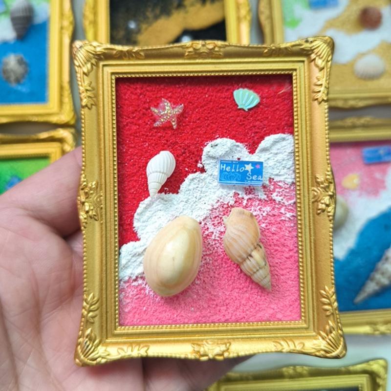 Retro Photo Frame Fridge Magnets Magnetic Picture Frame for Refrigerator for Photos,Paintings,DIY Specimens Making