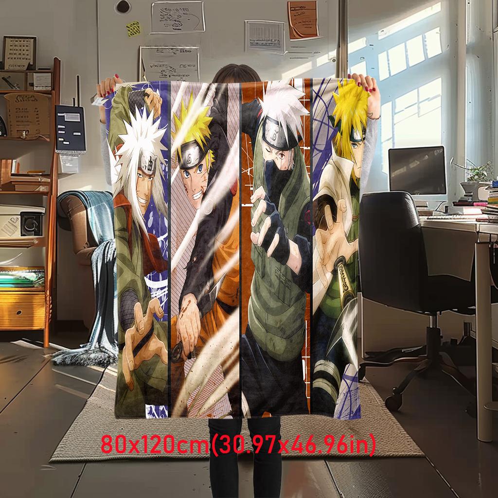 Japanese anime cartoon NARUTO famous Uzumaki Naruto blanket soft home furnishing nap decoration four seasons warm Sherpa blanket B11