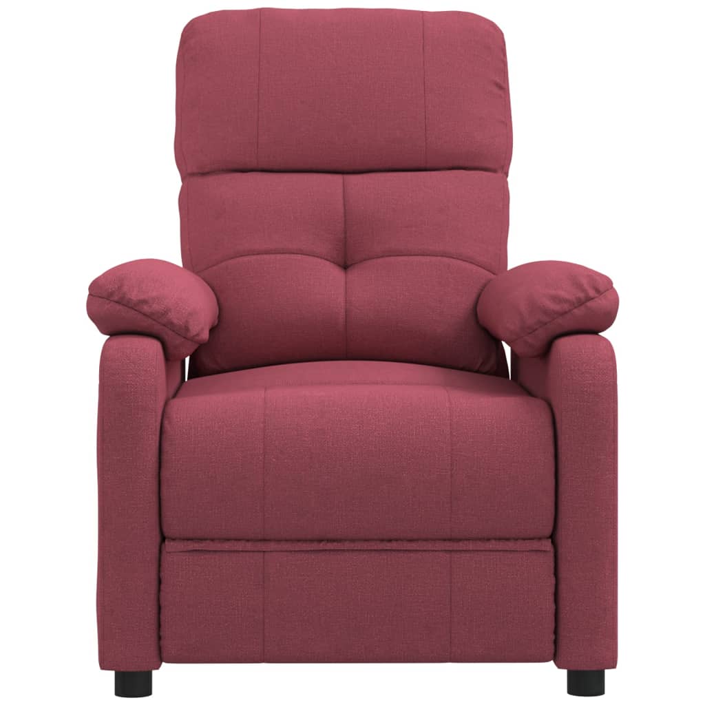 Massage Chair Burgundy Fabric