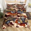 Cartoon Tank Duvet Cover War Theme Bedding Set For Kids Boys Man Soldier Camouflage Army Acting Polyester Comforter Cover King