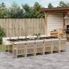 VidaXL Ensemble à manger de jardin et coussins 13 pcs beige 3210766