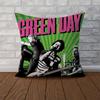 Federa per Cuscino Green Day per Auto Divano Decorativa per la Casa Stampa Double-Sided Peluche Quadrato Cuscino da Lancio Copricuscino