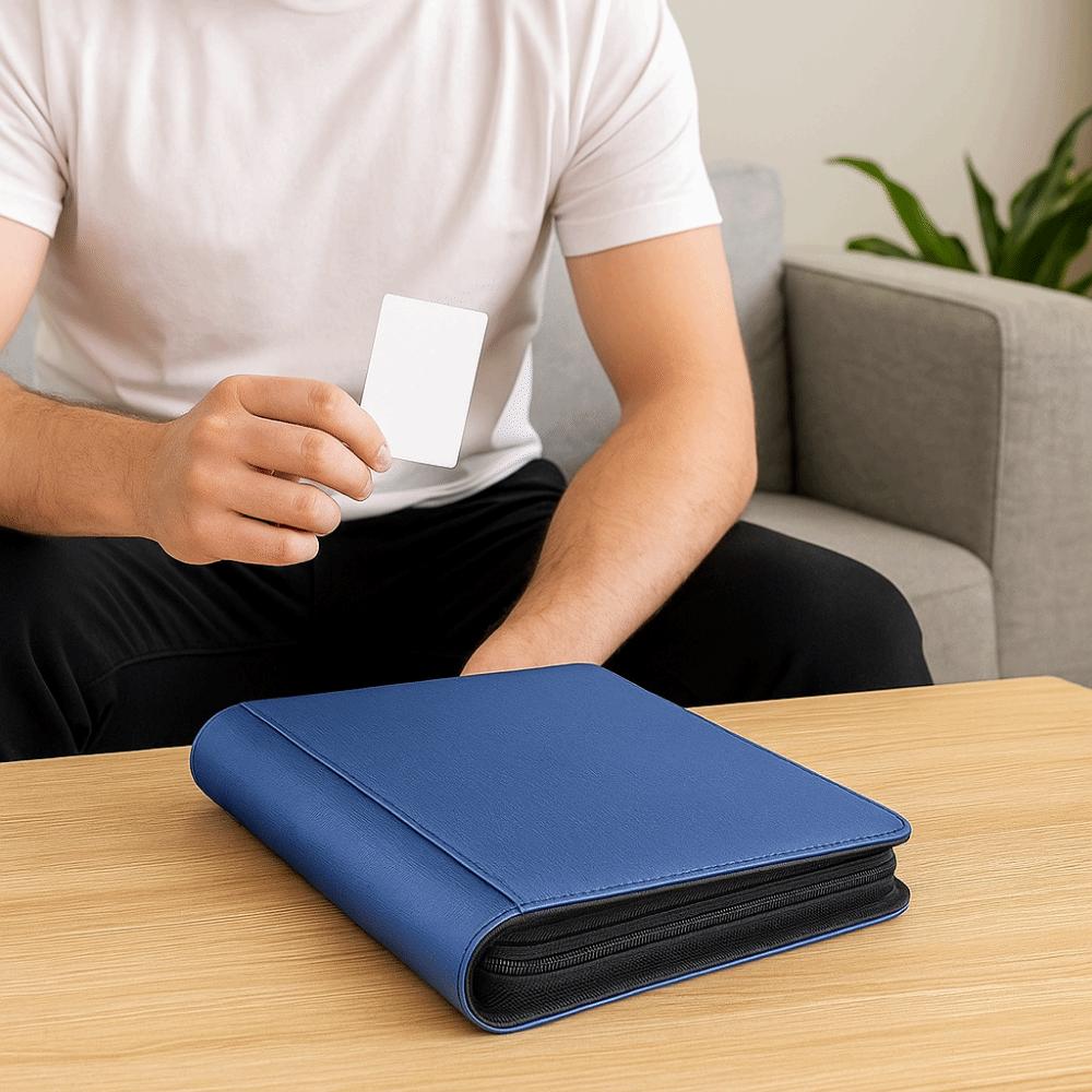 4 Pocket Toploader Binder PU Game Card Album Durable Toploader Album  For Trading Cards