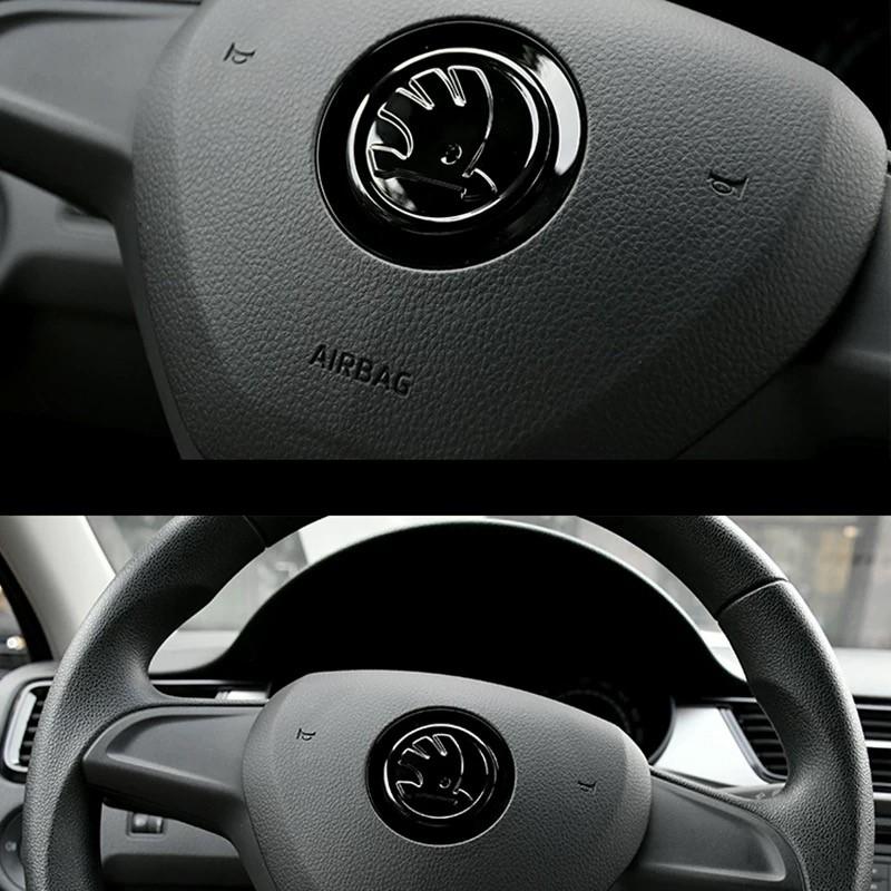 2025 Nieuwe Auto Stuurwiel Badge Embleem Sticker Auto Interieur Accessoires Voor Skoda Yeti Kodiaq Octavia Karoq Kamiq Fabia Rapid