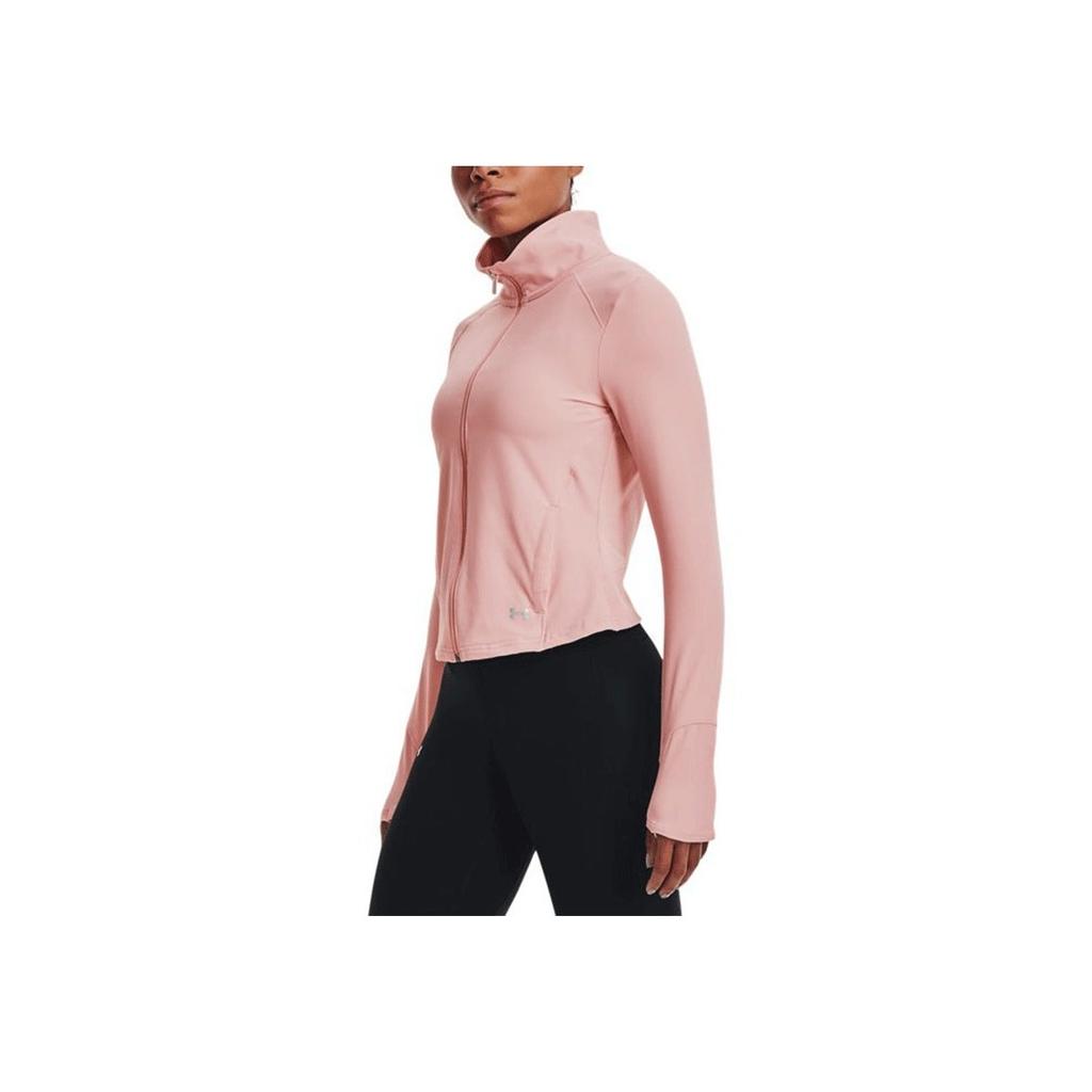 Under Armour Meridian Solid Color Sports Stand Collar Slim Jacket Women Jacket Pink 1365805-676