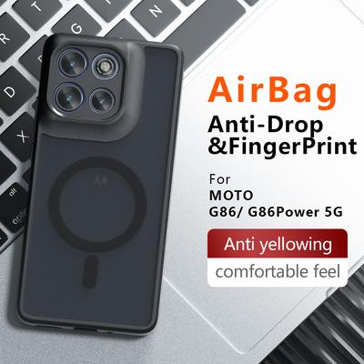 Case For Motorola Moto G86 Power Edge 60 Pro Fusion G Stylus 5G 2025 Magnetic TPU Frame Translucent Matte Plastic Phone Cover