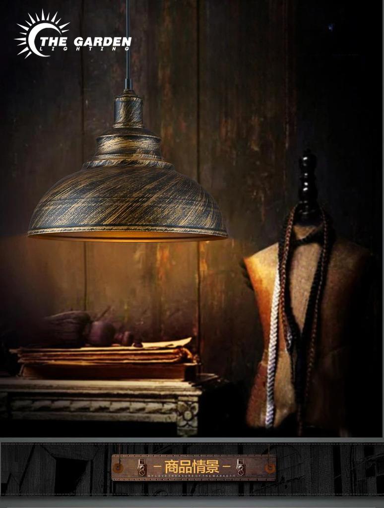 Vintage Pendant Light Loft Retro Industrial Hanging Lamp Ceiling Chandelier Lustre for Dining Room Cafe Pub