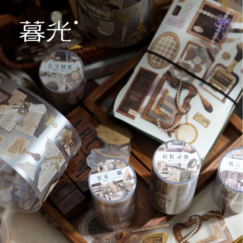 1 Roll 6.5x200cm Retro Vintage Tag Washi Tape Old Style Label Decor Tape For Scrapbooking Journal Craft Supplies