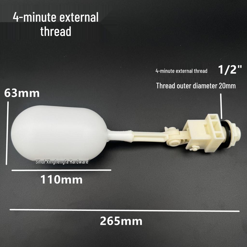 Automatic Shut-off Evaporative Cooler Float Valve: 4 & 6 Point Plastic Water Filler for Water/Ice Tanks