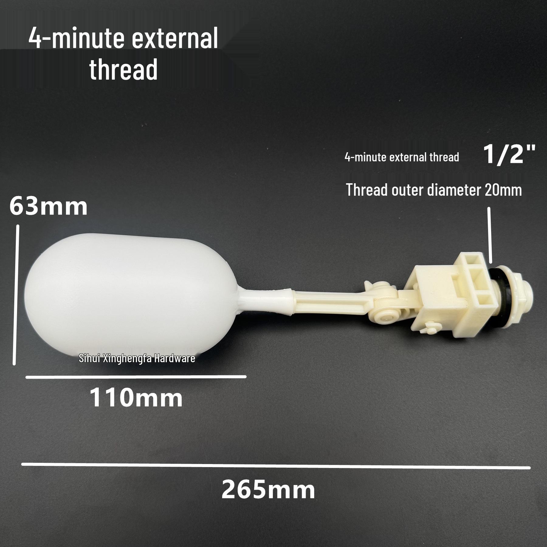 Automatic Shut-off Evaporative Cooler Float Valve: 4 & 6 Point Plastic Water Filler for Water/Ice Tanks