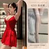 Sexy underwear shiny hot temptation nightclub suspender nightdress passion suit qqny