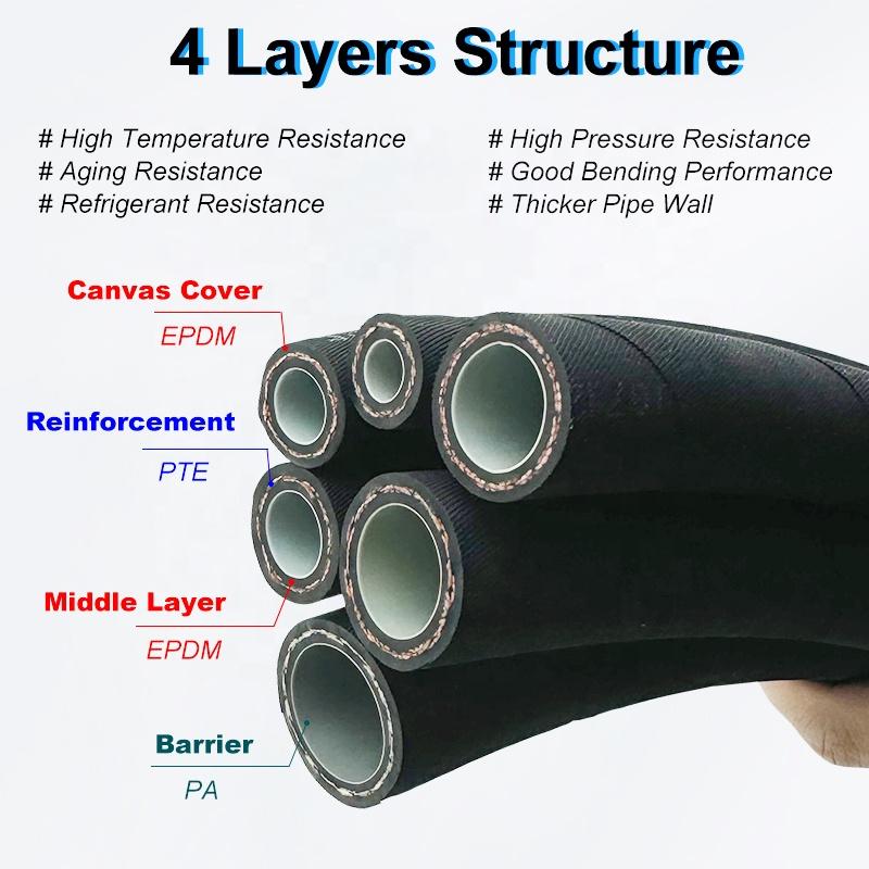 R410A L Type 1/4" 3/8" 1/2" 5/8" 3/4" 7/8" Durable Flexible AC Rubber Hose for Refrigerant In Air Conditioners Condensing Units