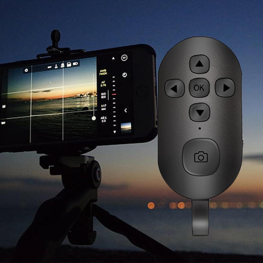 Rechargeable Phone Camera Shutter Remote Control Photos and Selfies Music Page Flip with Lanyard Media Multifunction Page Turner