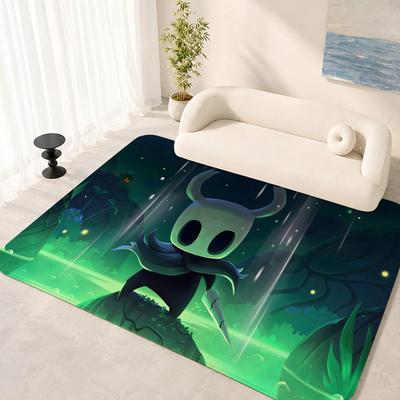 H-Hollow K-Knight Floor Mat Floor Mat Soft Flannel Non-Slip Door  Rug for Living Room