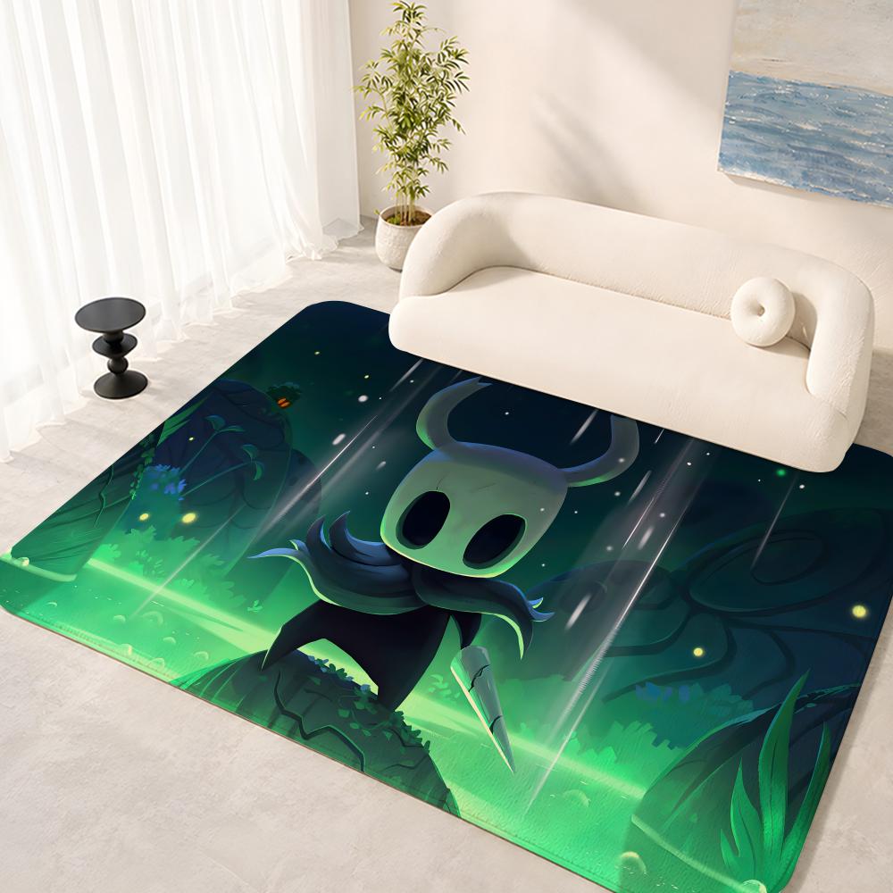 H-Hollow K-Knight Floor Mat Floor Mat Soft Flannel Non-Slip Door Rug for Living Room