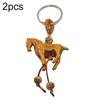 Shanfji 2 Pezzi Elefante Cuore Cavallo Tartaruga Nodo Pendente da Appendere Portachiavi