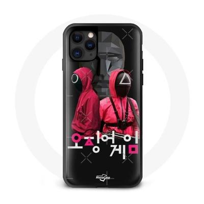 Coque - Maniacase - Iphone 13 Mini - Noir - Souple - Squid Game