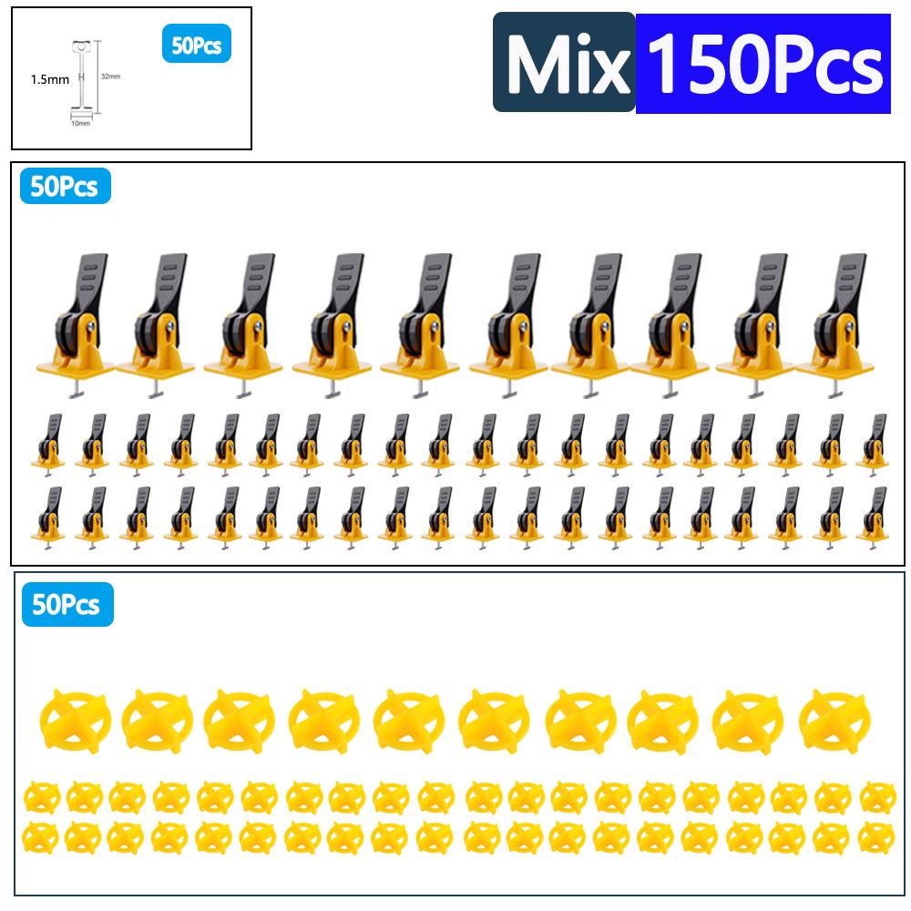 5-750pcs Floor Tile Leveling System Clips Leveler Adjuster Tile Locator Spacers Set for Porcelain Tile Wall Construction Tools