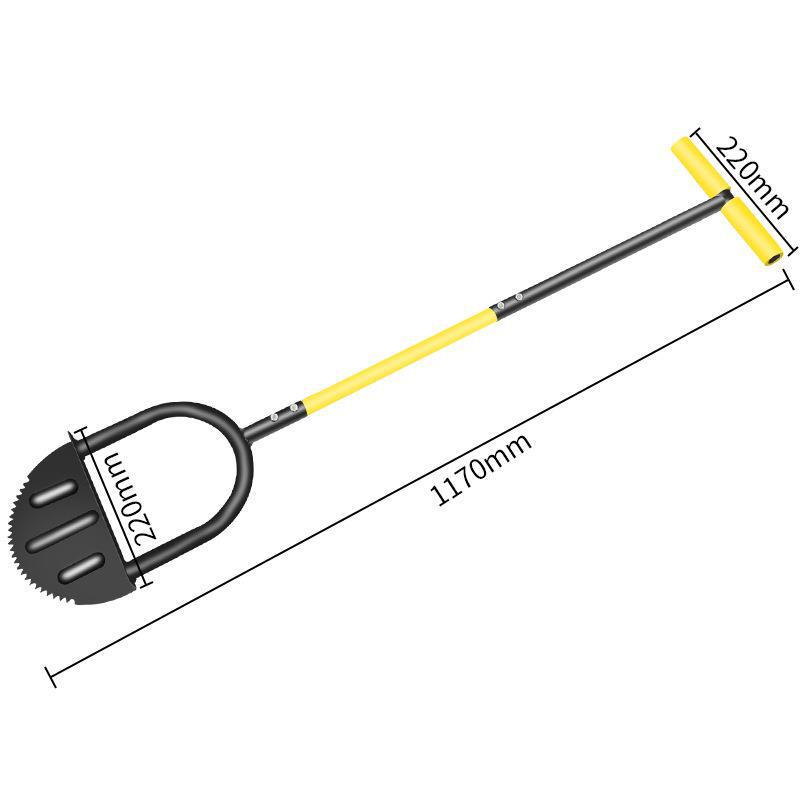 Half-Moon Serrated Edging Shovel - Manual Lawn Edger with Handle