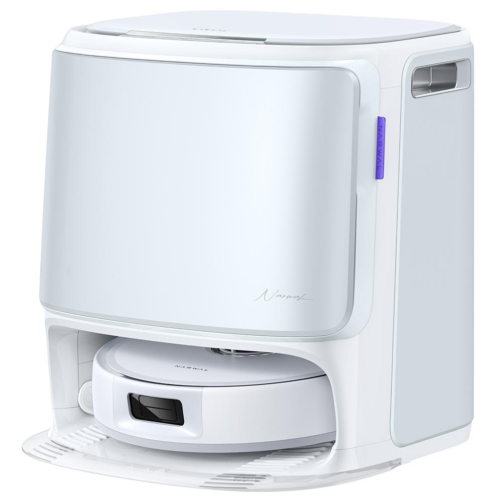 NARWAL Freo Z10 Robotický vysavač a mop, Bez zamotávání, Sací výkon 15 000 Pa, Přizpůsobuje se těžko dostupným oblastem, Samosypání, Mytí a sušení mopu