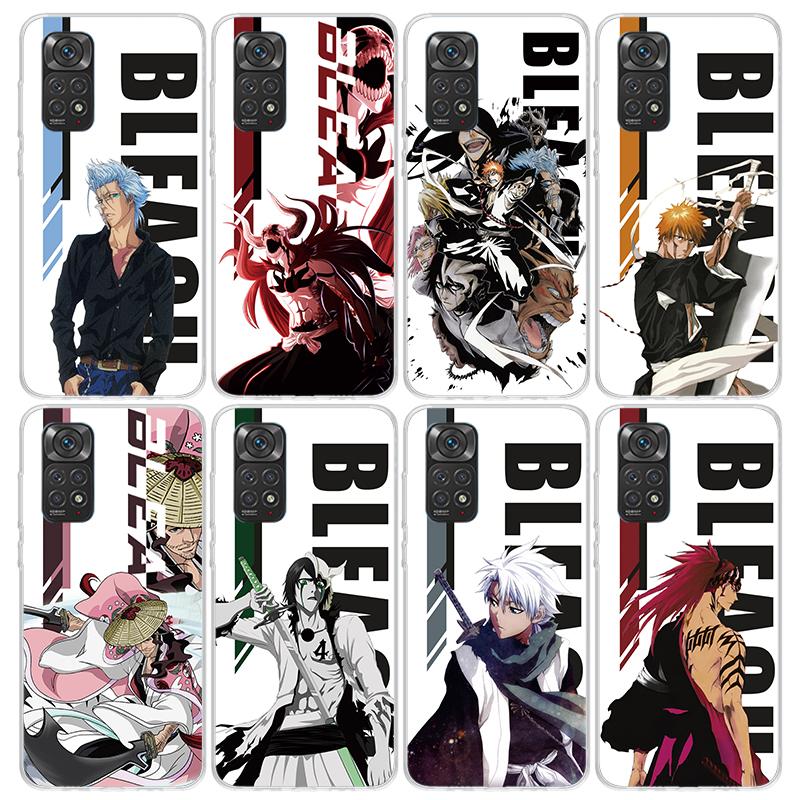 Anime Bleach Ichigo Kenpachi Phone Case For Xiaomi Redmi Note 10 11 12 13 14 15 Pro Plus 11S 12S 14S 11T 11E 10S Soft TPU Back C