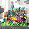 Custom Name Mr. Men and Little Miss Theme Printed Blanket - Perfect for Couch, Bed, Travel & Outdoor Use | Machine Washable, Cozy & Durable.