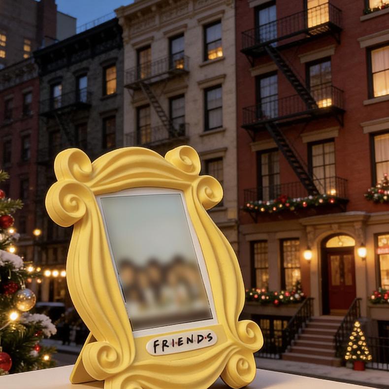 Jednoduchý fialový dveřní vertikální fotorámeček Kreativní magnet na ledničku 3palcový multifunkční žlutý fotorámeček Dárek pro přátele