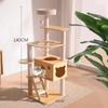 Solid Wood Multi-Level Cat Tree & Activity Center