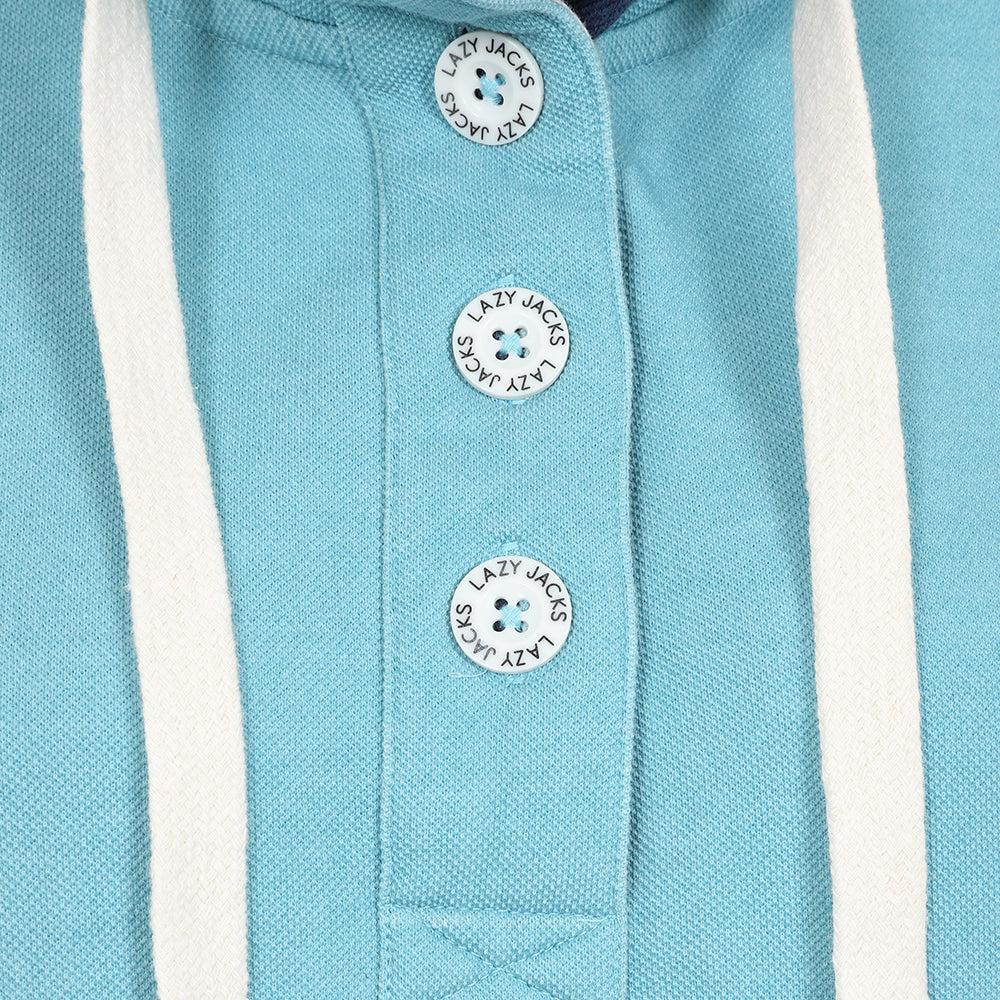 Lazy Jacks Womens/Ladies Pique Button Neck Sweatshirt