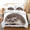 Lovely Animal Hedgehog Bedding Set 3D Print Comfortable Queen King Single Duvet Cover Set Home Textile Decoration Scenery