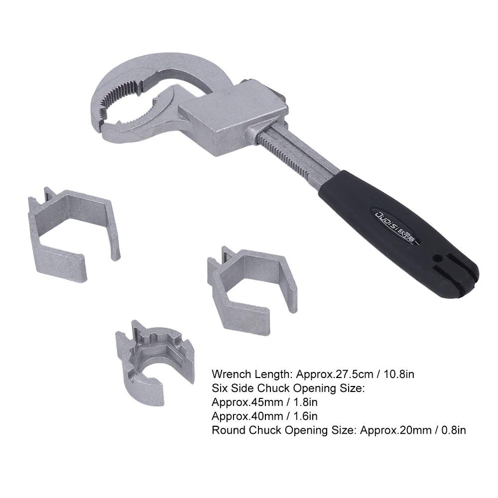 Aluminum Alloy Bathroom Wrench Adjustable Double-Ended Wrench Multifunctional Wrench Shower Head