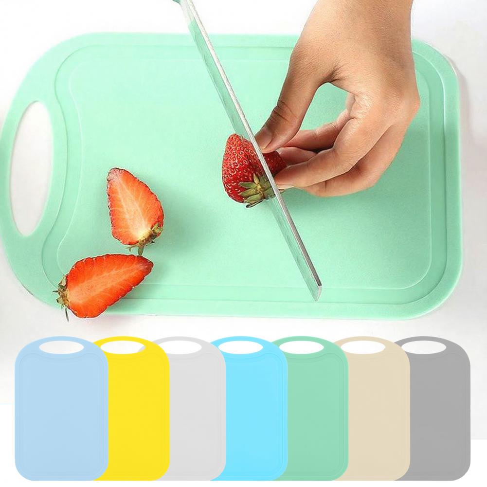 Non-slip Cutting Board Plastic Cutting Boards with Grooves Color-coded Mini Chopping Boards for Fruits Vegetables