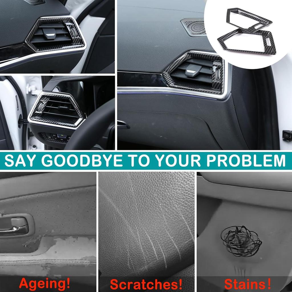 Car Side Air Vent Outlet Cover Trim Frame Compatible with BMW 3 Series G20 G28 2020-2022, Central Side Dashboard Air Vent Outlet Cover Protective