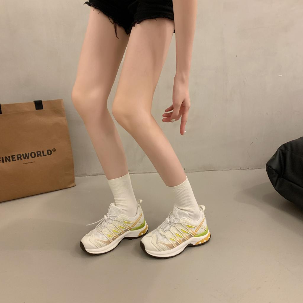 Platform casual sports shoes women's spring new 2025 summer Korean version of Maillard outdoor hiking shoes running shoes