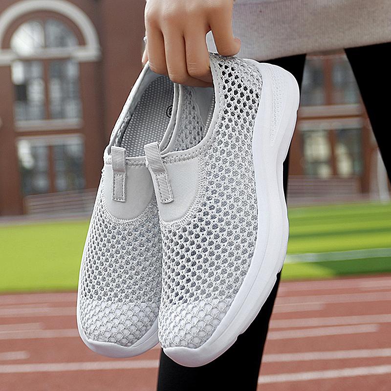 Fashion Summer New Women's Shoes Wholesale Breathable Step Shoes Large Mesh Middle-Aged And Elderly Casual Shoes Live Broadcast Send