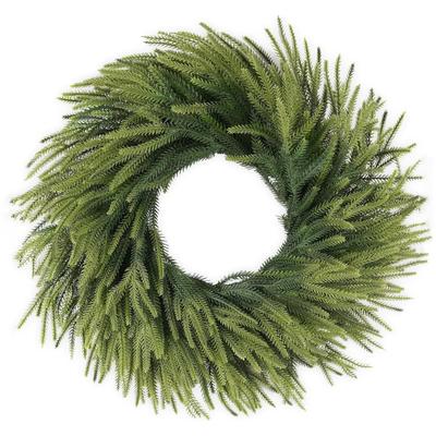 Norfolk-Kiefer-Kranz Weihnachts-Girlande Künstliche Kiefernadel-Weihnachts-Kiefernzapfen-Kranz für Hochzeitsbogen Tisch Wanddekoration