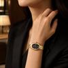 Fashion Gold Oval Ladies Watches Luxury Stainless Steel Strap Women's Quartz Wristwatches Minimalist Elegant Watches for Girls
