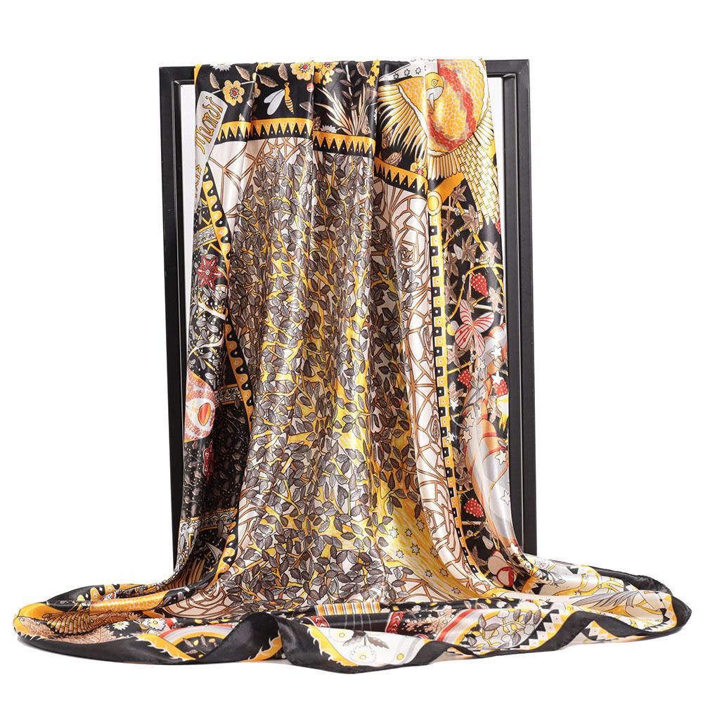 Hochwertige, luxuriöse Seidenschals, Stirnband, Schals, Halstuch für Damen, Ketten-Seidenschal, dekorativer Schal für Damen