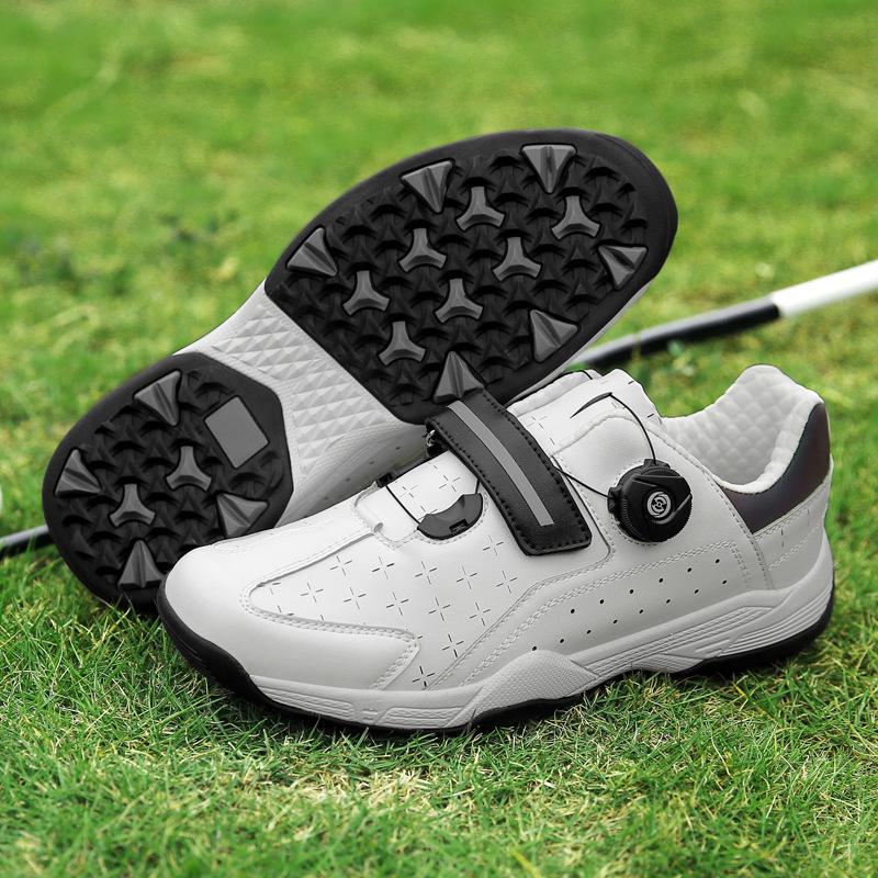 Men s  Women s Non-Slip Outdoor Golf Shoes with Rotating Buckle, Large Size, Spiked Soles for Couples 43