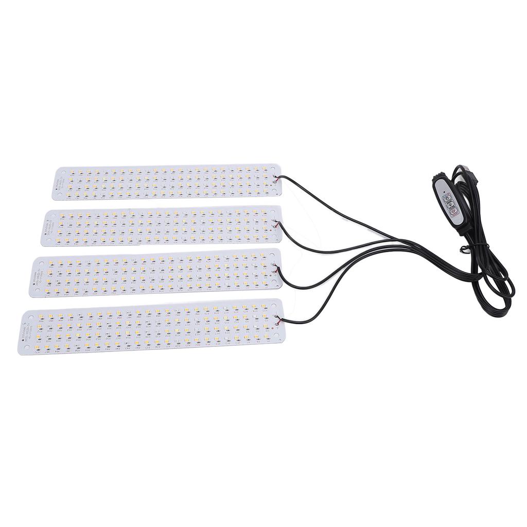 LED Grow Light Panel for Indoor Plants 384 LEDs Growing Lamp Dimmable Intelligent Timing 5V